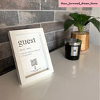 "guest definition" photo frame