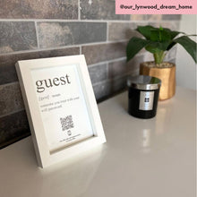 Load image into Gallery viewer, &quot;guest definition&quot; photo frame