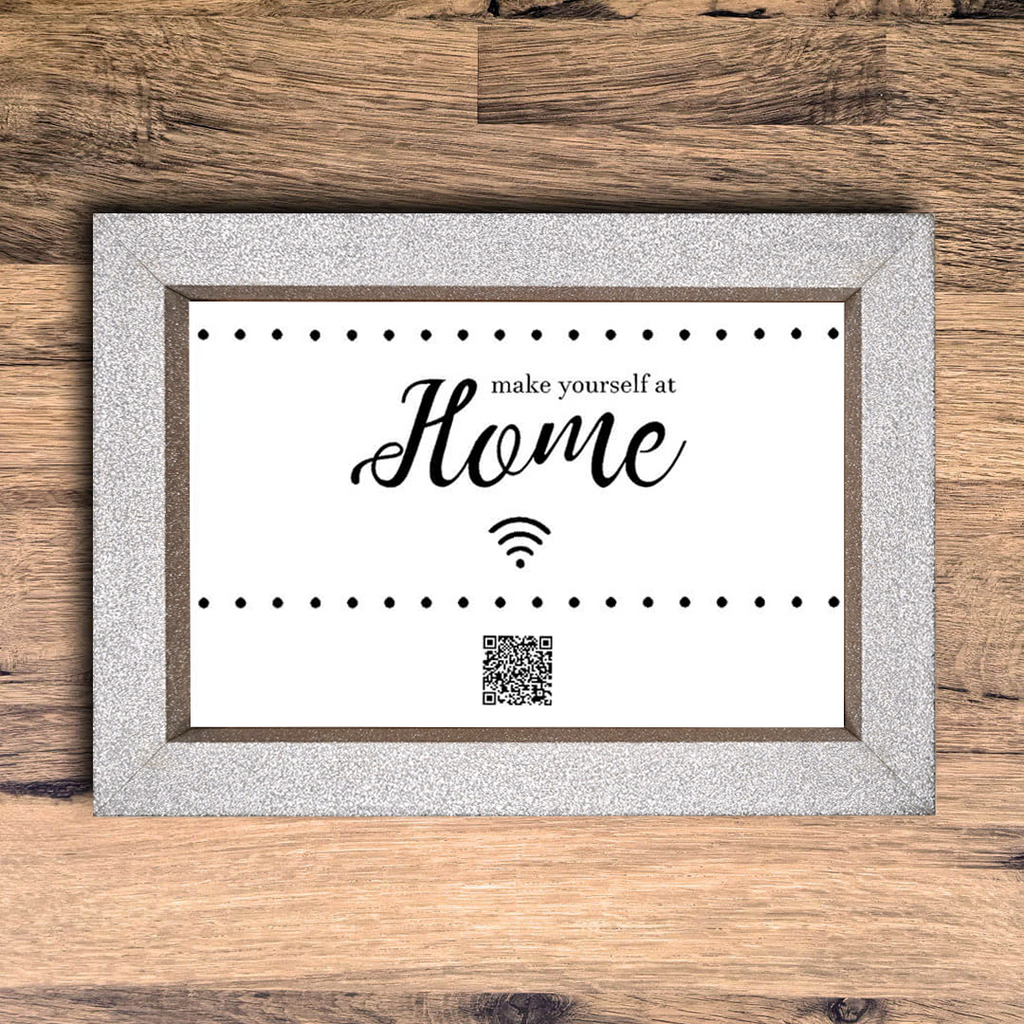 "make yourself at home" photo frame