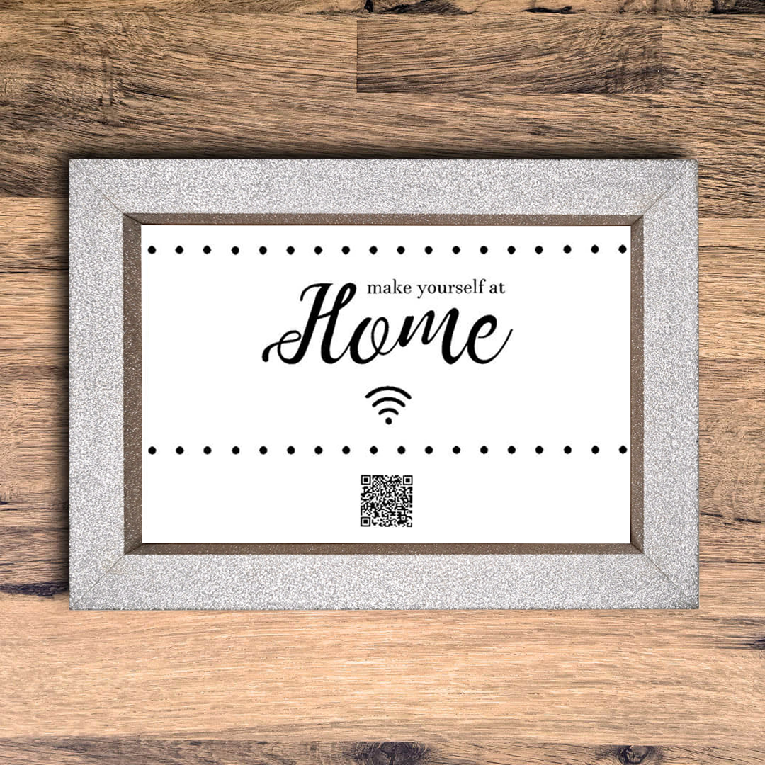"make yourself at home" photo frame