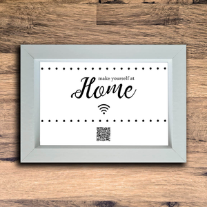 "make yourself at home" photo frame