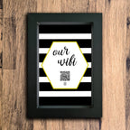 "Our WiFi" Photo Frame | Black | Landscape