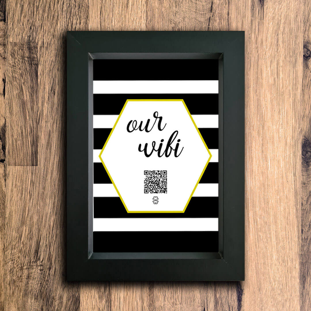 "Our WiFi" Photo Frame | Black | Landscape