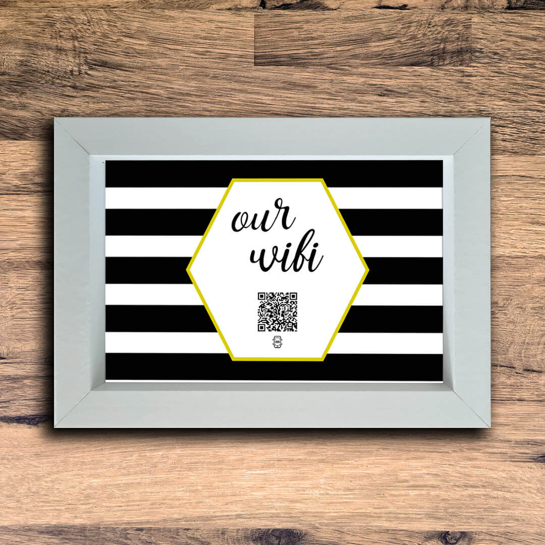 "Our WiFi" Photo Frame | White | Landscape