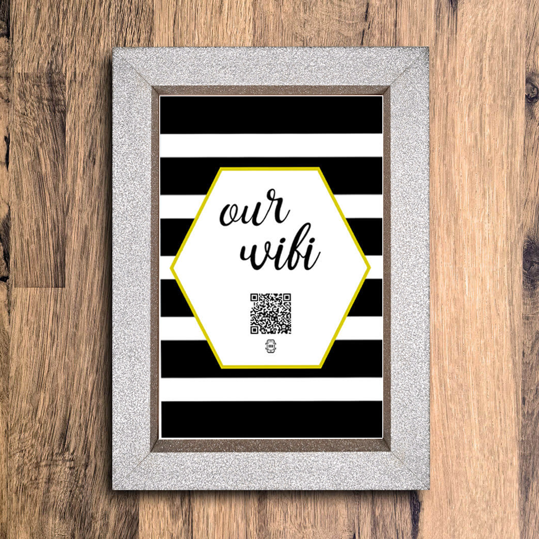 "our wifi" photo frame