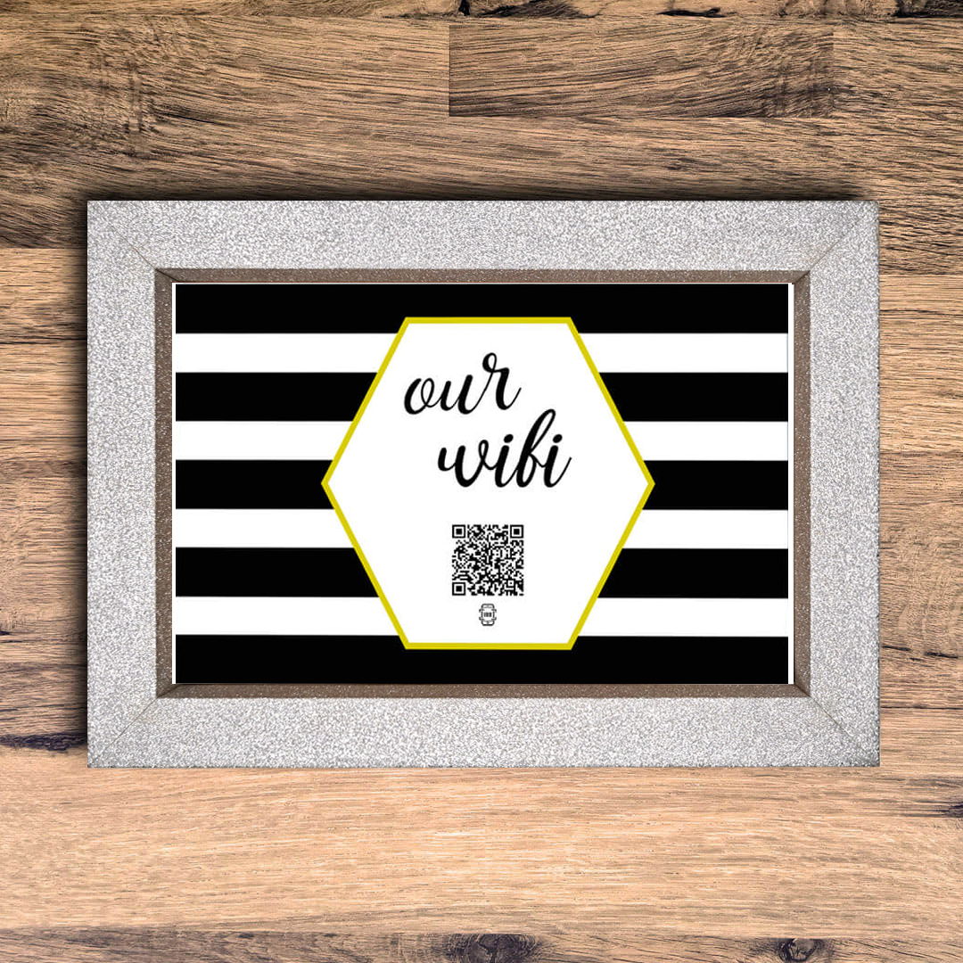 "our wifi" photo frame