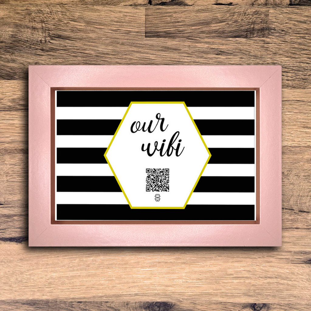 "our wifi" photo frame