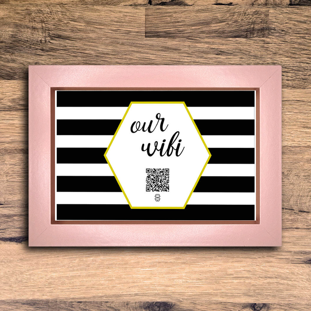 "our wifi" photo frame
