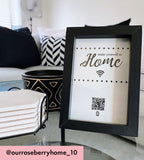 "make yourself at home" photo frame
