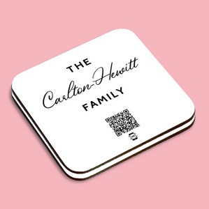 personalised family name coaster