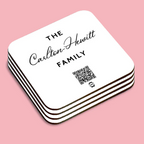 personalised family name coaster