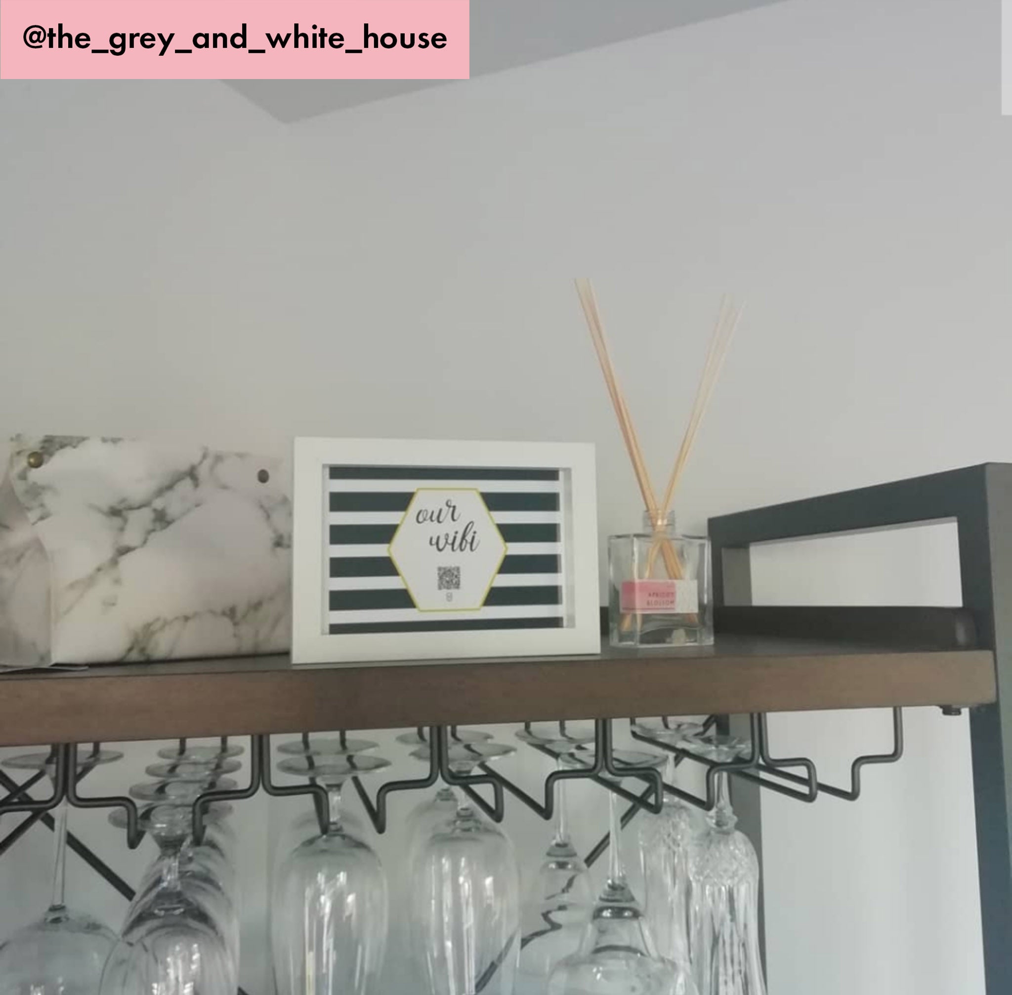 "our wifi" photo frame