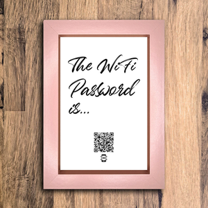 "the wifi password is..." photo frame