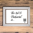 "the wifi password is..." photo frame