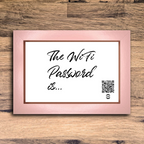 "the wifi password is..." photo frame