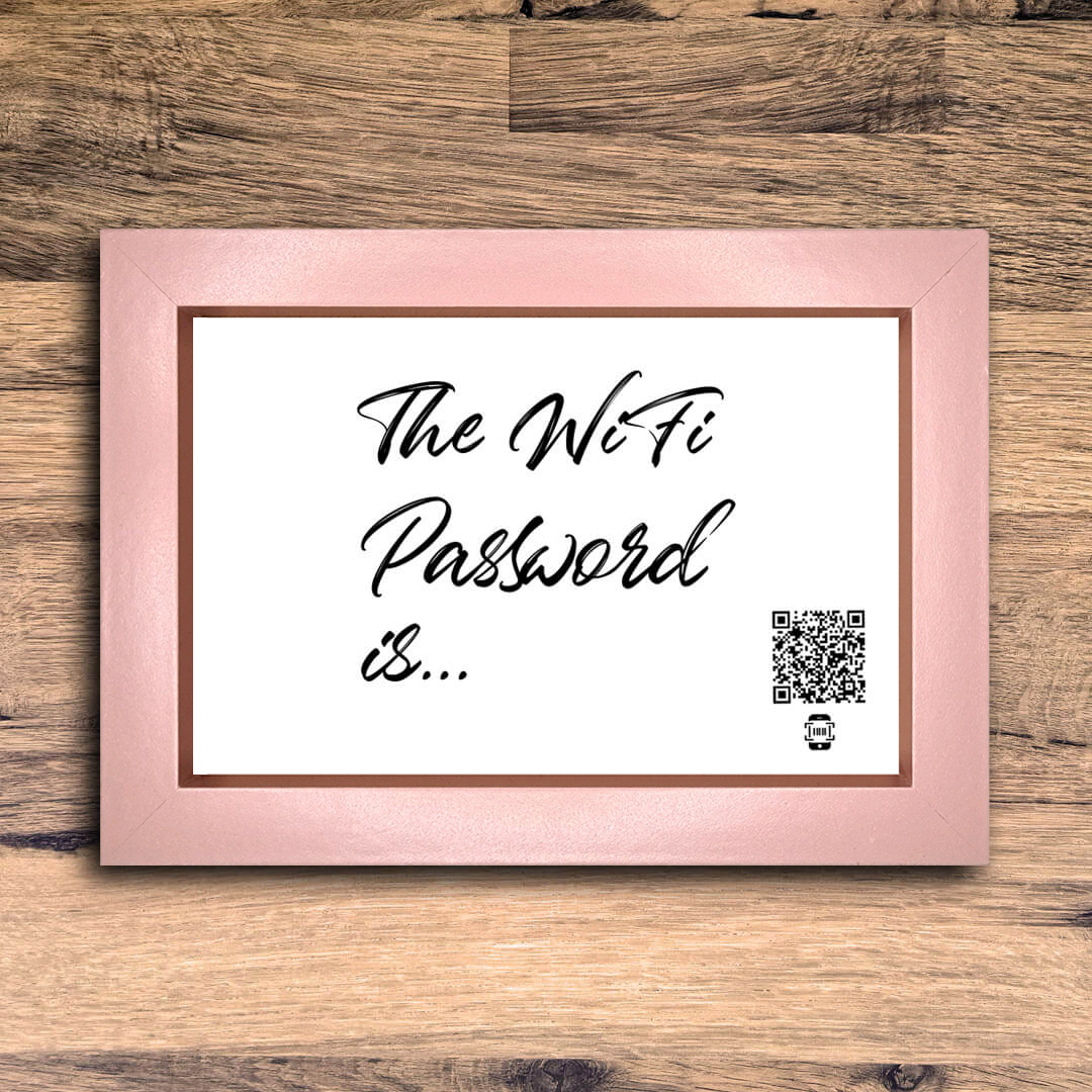 "the wifi password is..." photo frame