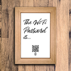 "the wifi password is..." photo frame