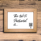 "the wifi password is..." photo frame