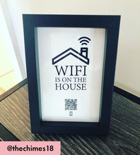 Load image into Gallery viewer, &quot;wifi is on the house&quot; photo frame
