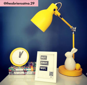 "but first, wifi" photo frame