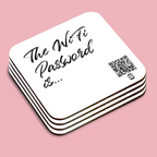 "the wifi password is..." coaster