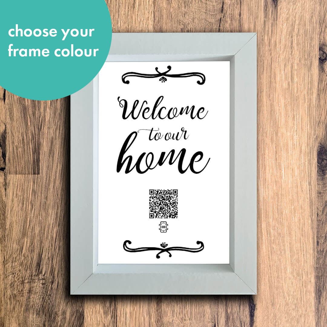 "welcome to our home" photo frame