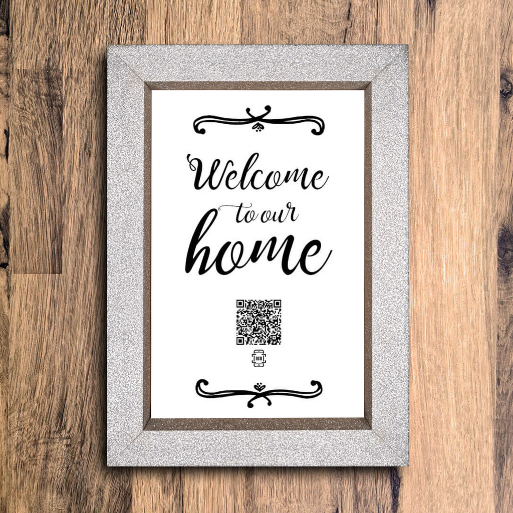 "welcome to our home" photo frame