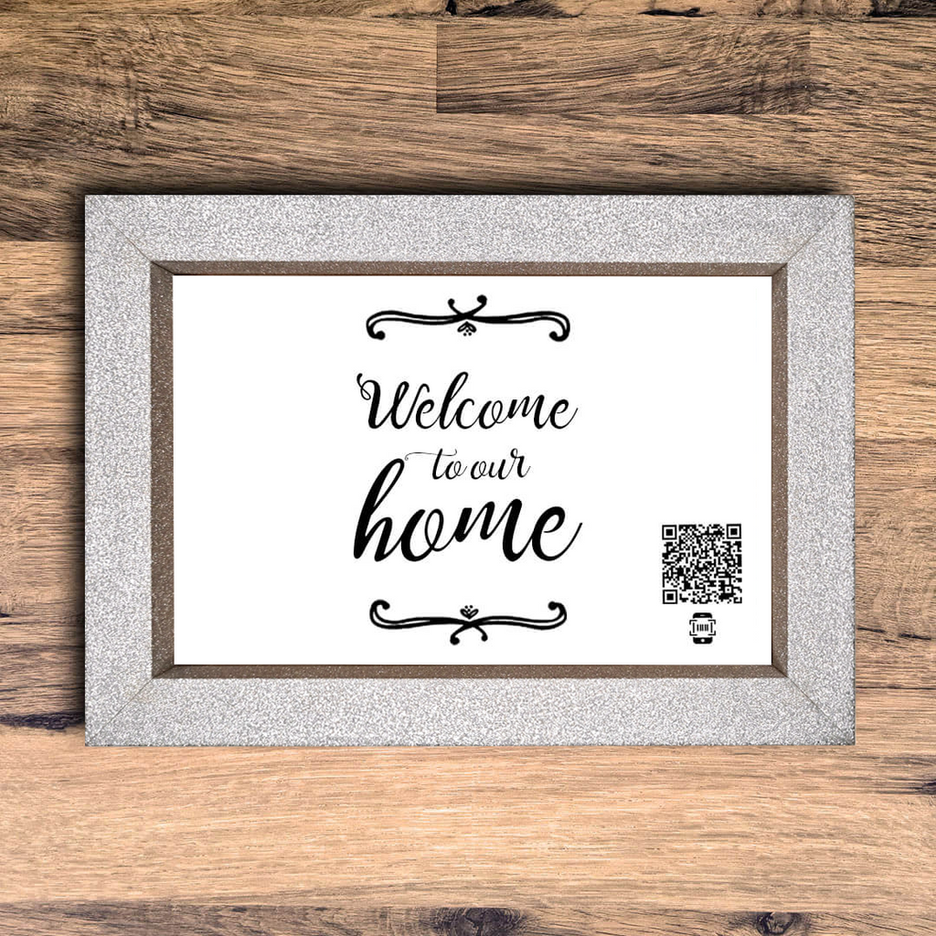 "welcome to our home" photo frame