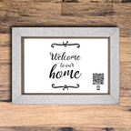 "welcome to our home" photo frame