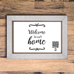 "welcome to our home" photo frame