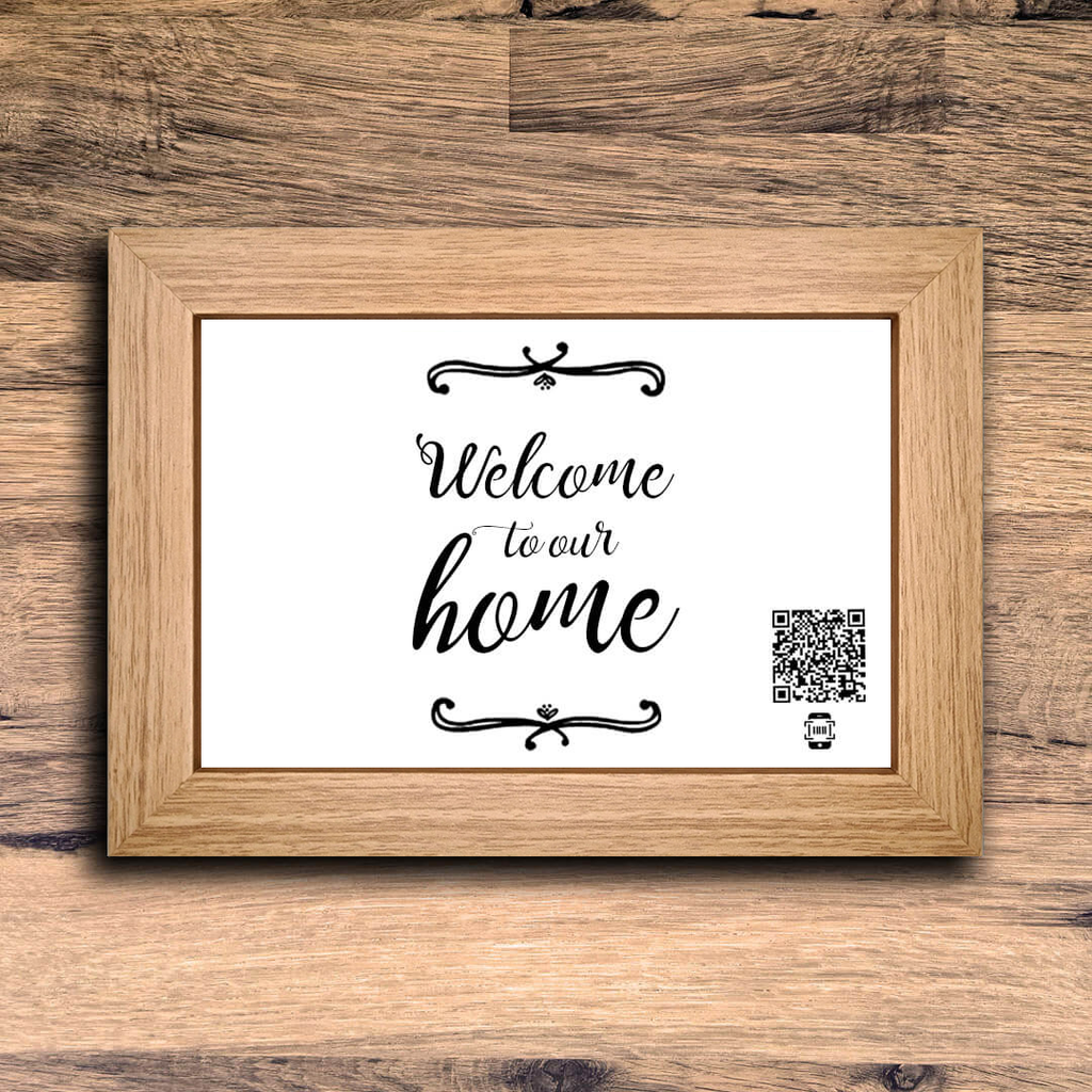 "welcome to our home" photo frame