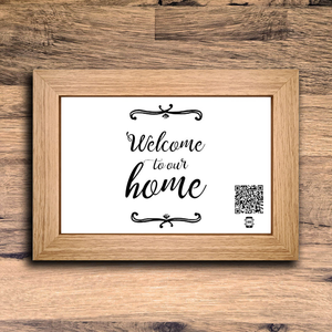 "welcome to our home" photo frame