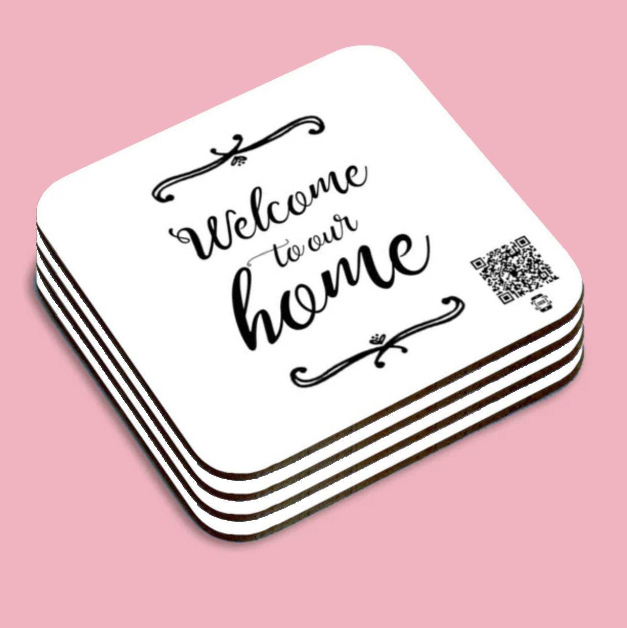 "welcome to our home" coaster