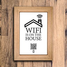 Load image into Gallery viewer, &quot;wifi is on the house&quot; photo frame
