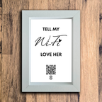"tell my wifi love her" photo frame