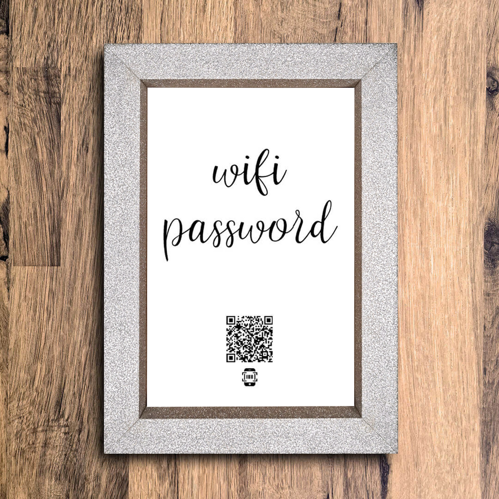 "wifi password" photo frame