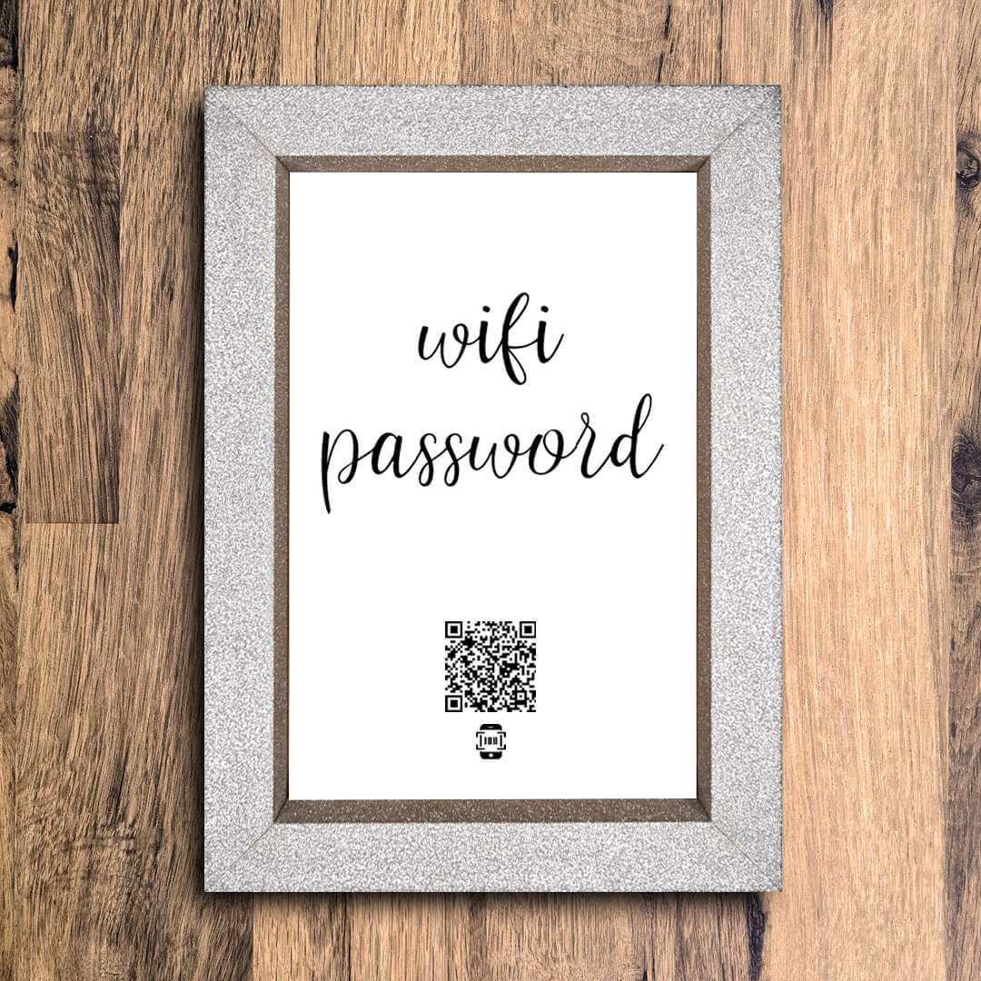 "wifi password" photo frame