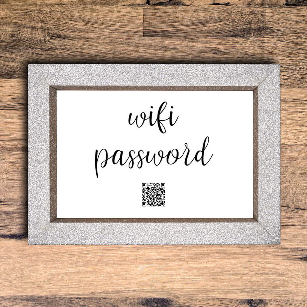 "wifi password" photo frame