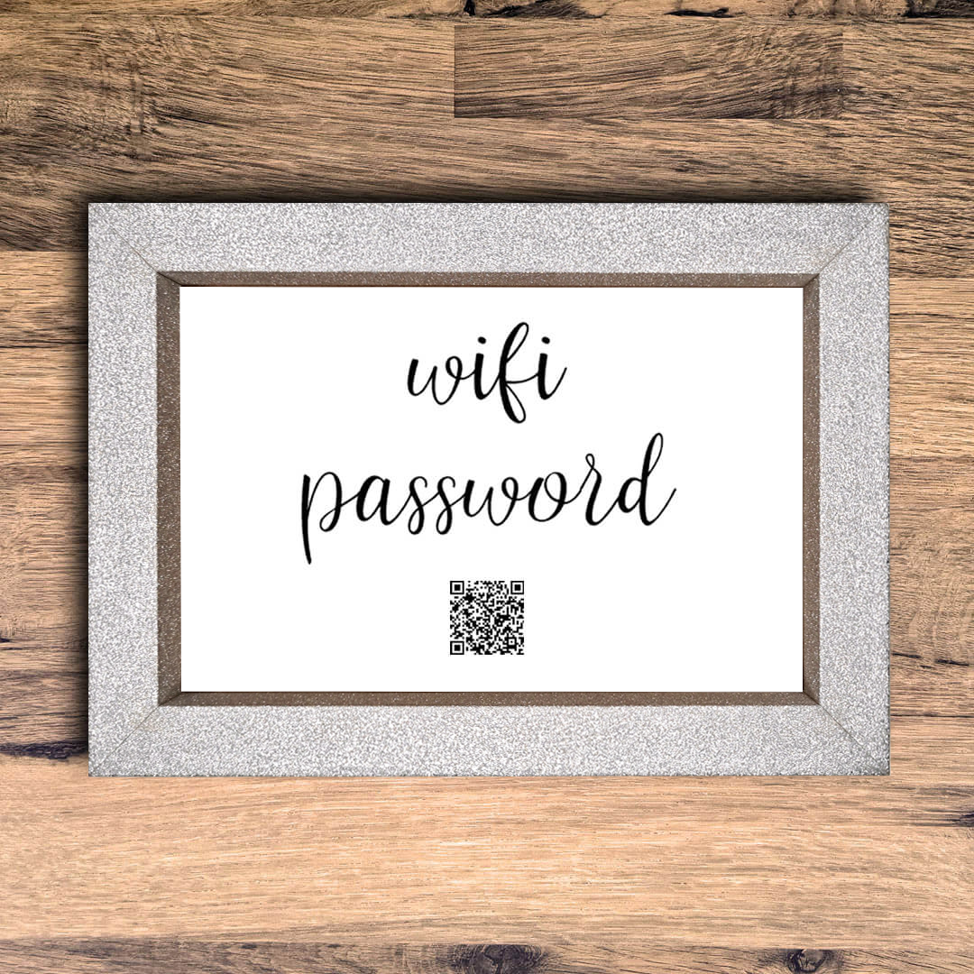 "wifi password" photo frame