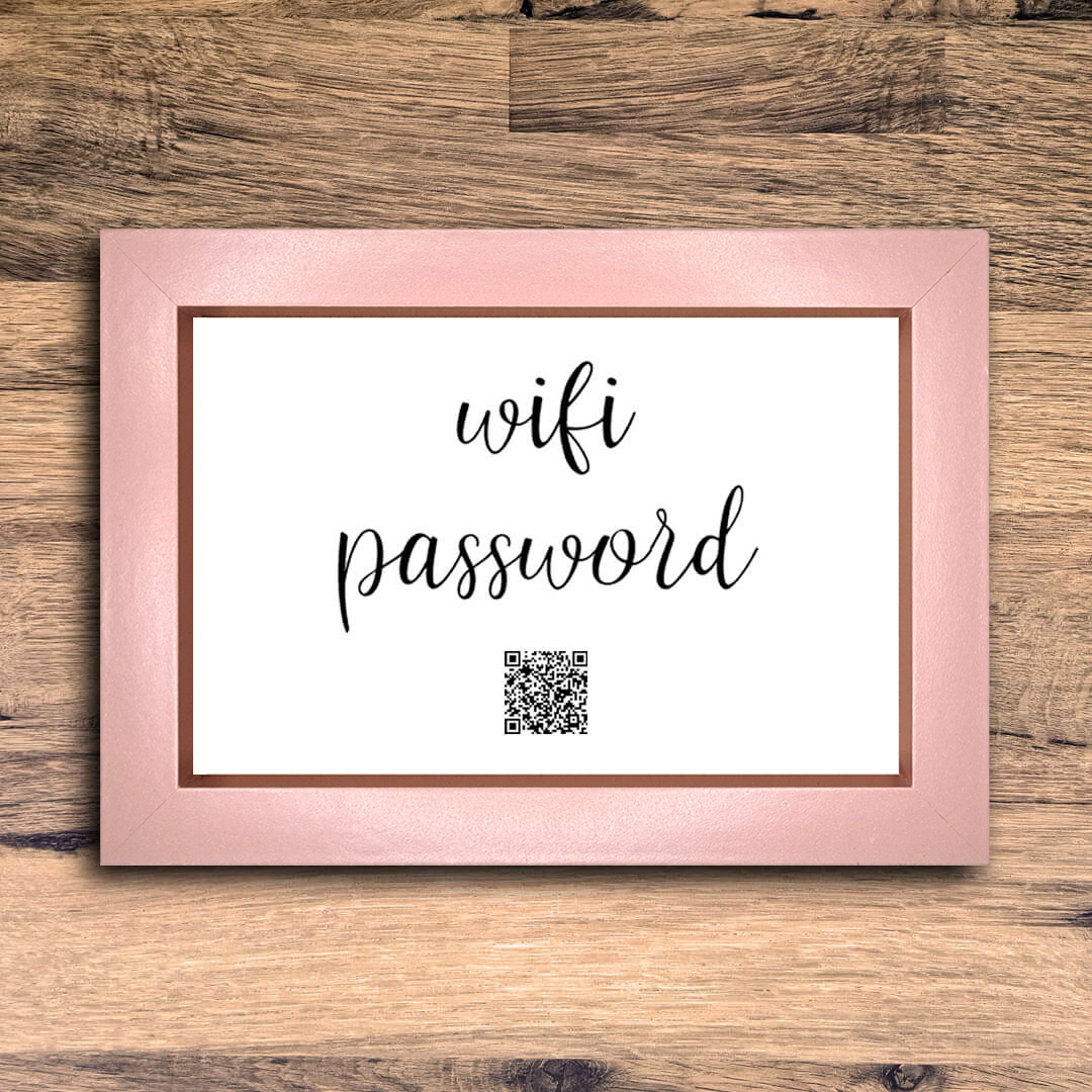 "wifi password" photo frame