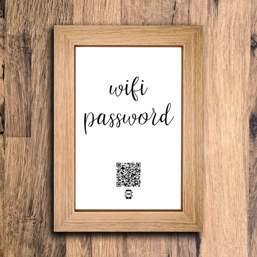 "wifi password" photo frame