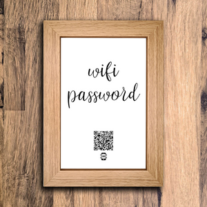 "wifi password" photo frame