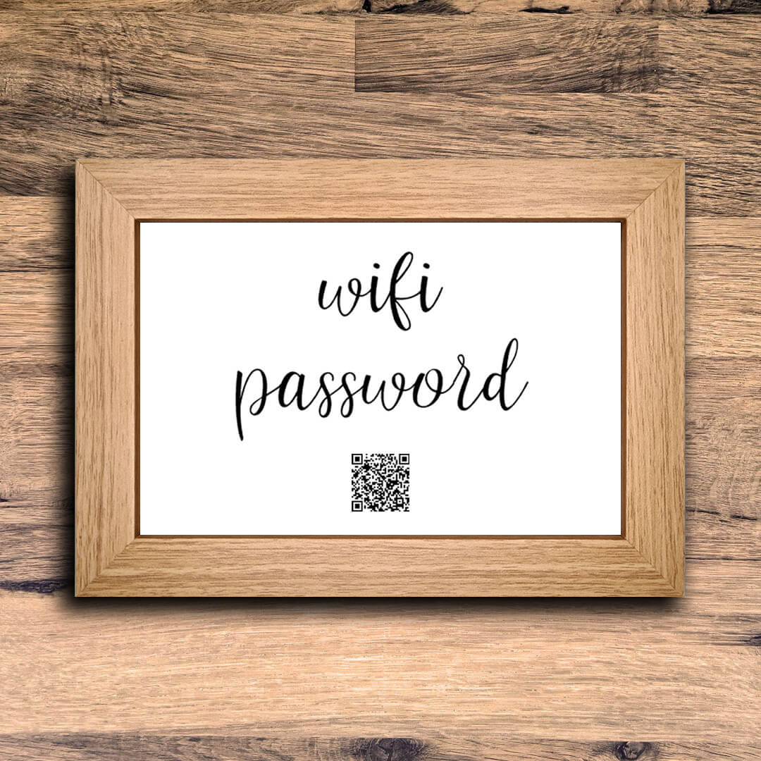 "wifi password" photo frame