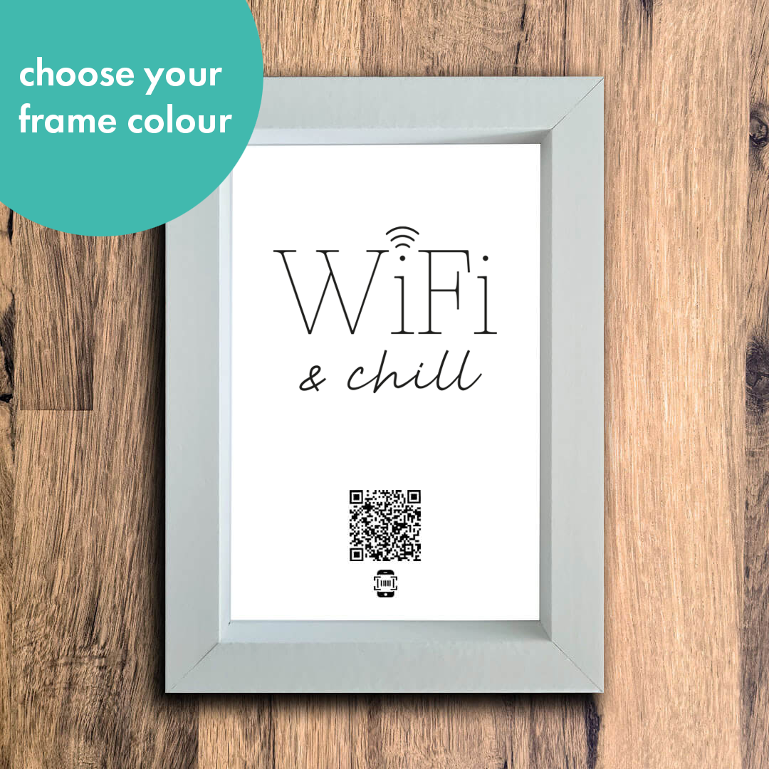 "wifi & chill" photo frame