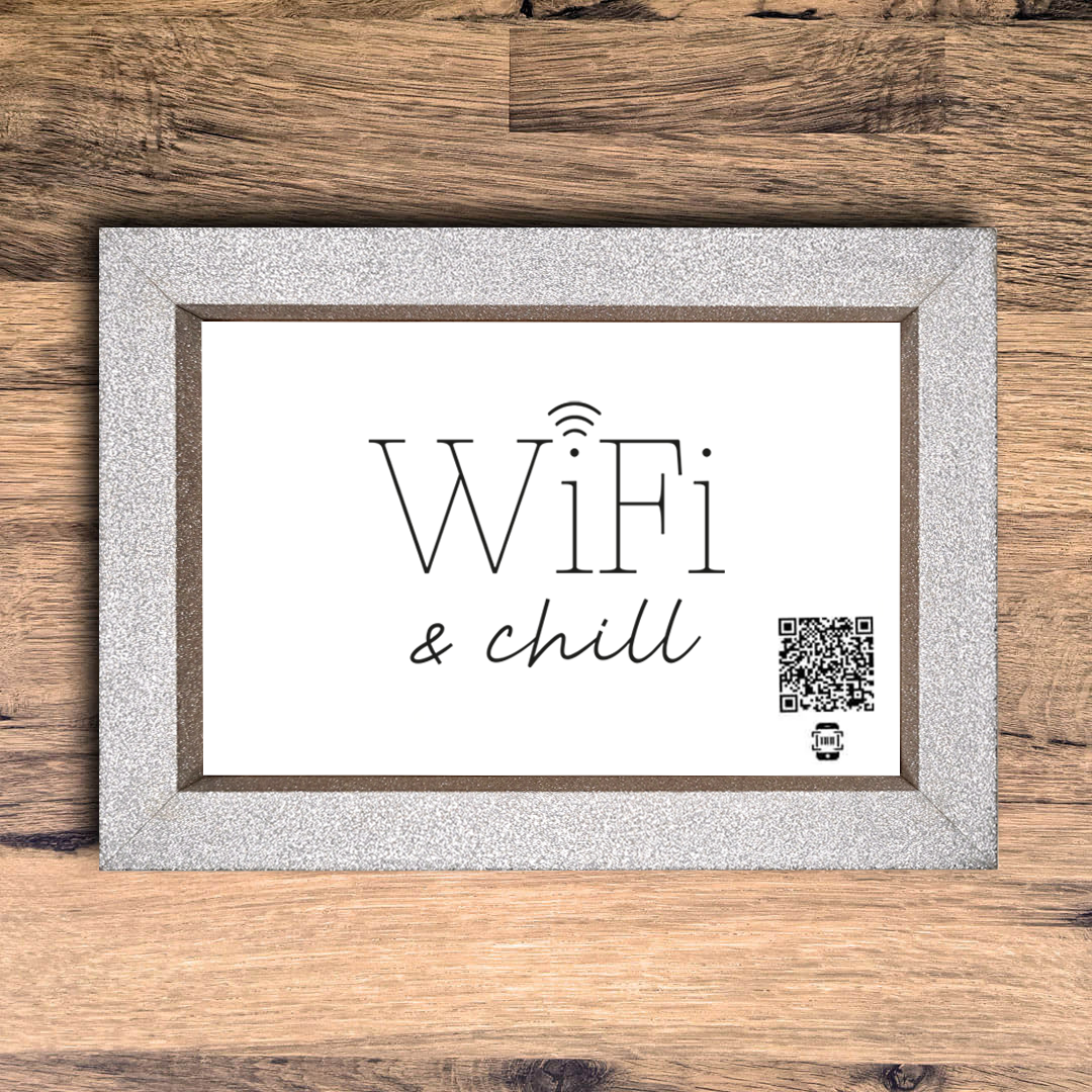 "wifi & chill" photo frame