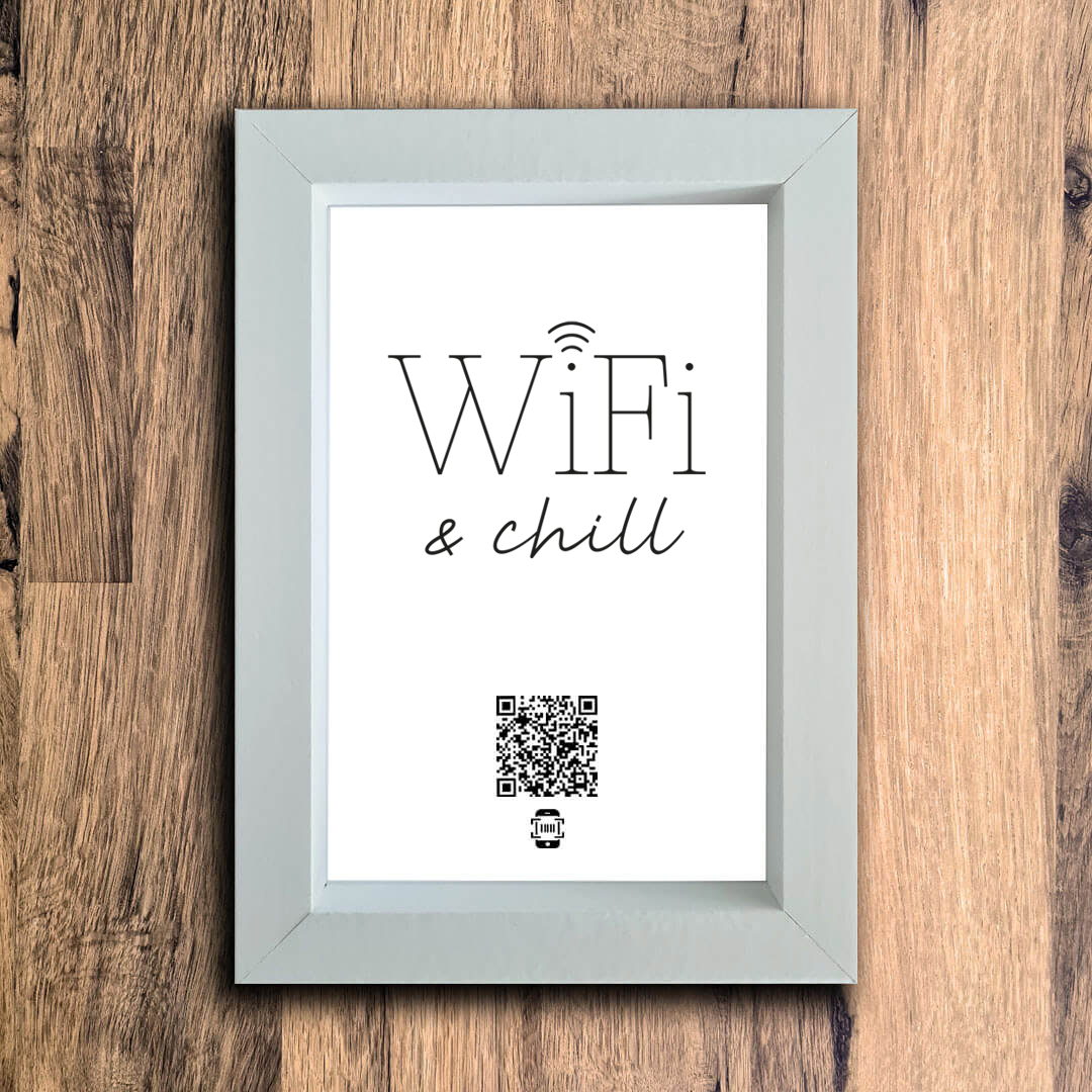 "wifi & chill" photo frame