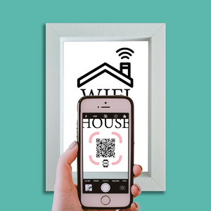 "wifi is on the house" photo frame