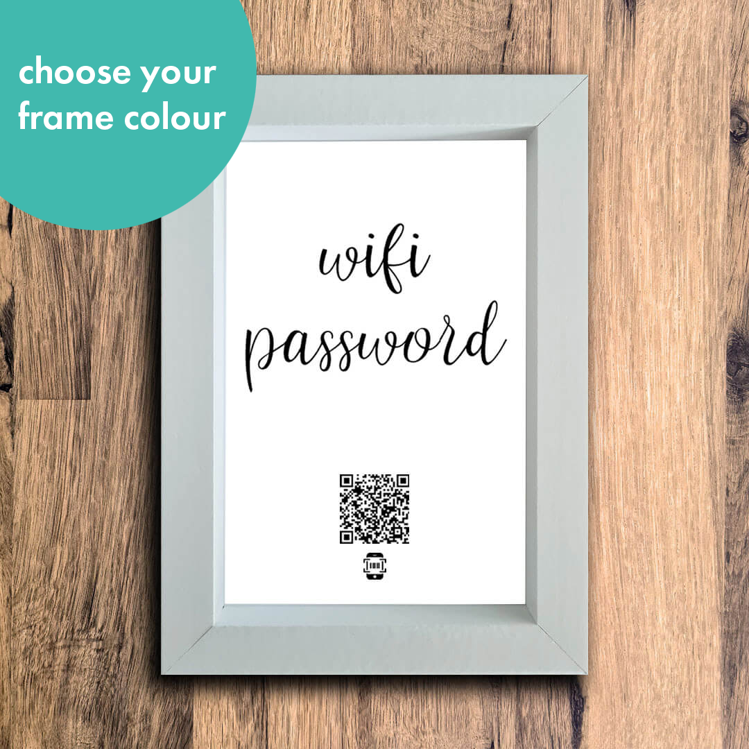 "wifi password" photo frame