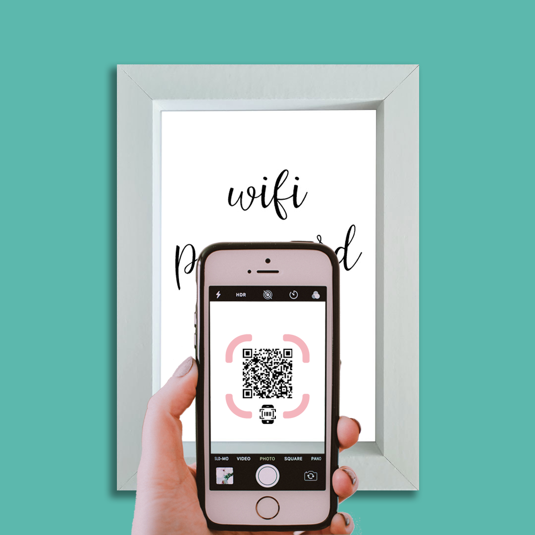 "wifi password" photo frame